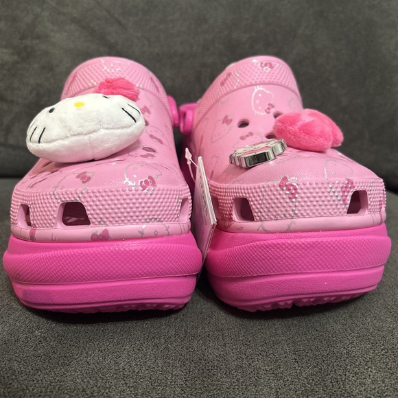 Crocs Hello Kitty Bae Clog Womens 11 Pink Sanrio Platform Sandal Shoe 211199-90H - Picture 3 of 9